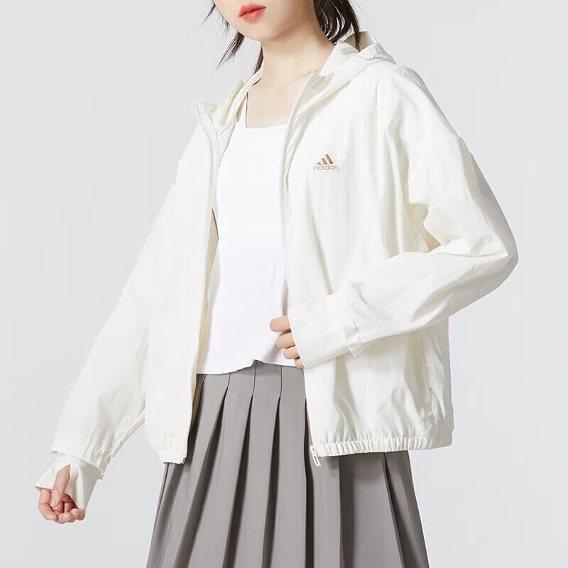 阿迪達(dá)斯 女裝運(yùn)動(dòng)服跑步健身透氣寬松休閑時(shí)尚舒適夾克外套 IP3958