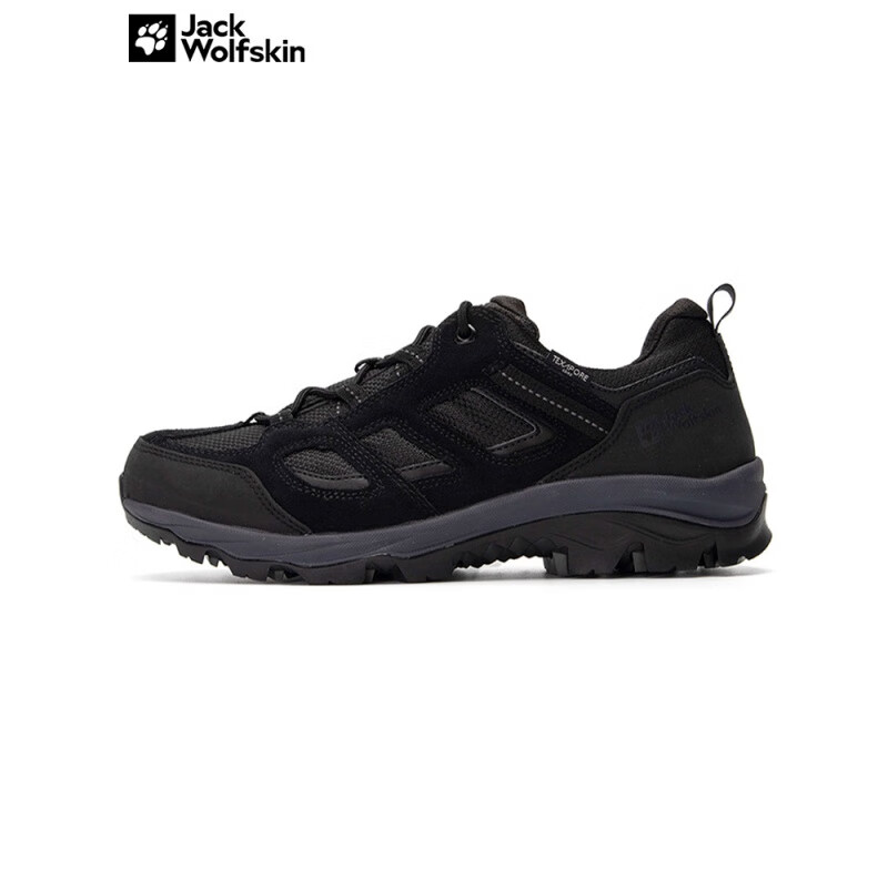 狼爪（Jack Wolfskin）鞋子男鞋夏季新款戶外休閑防滑透氣網(wǎng)面輕便低幫徒步鞋登山鞋 4042441-6000